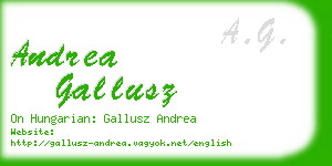 andrea gallusz business card